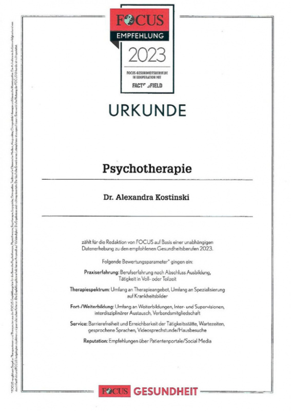 Psychotherapeutischer Praxis Dr. Alexandra  Kostinski - Лечение НАРКОМАНИИ и АЛКОГОЛИЗМА в Германии. 